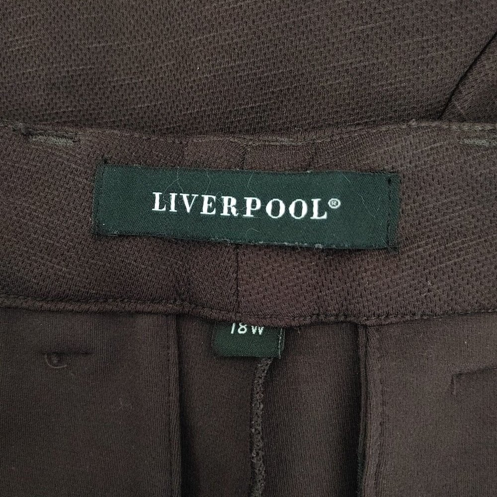 Women's Liverpool Los Angeles Plus Kelsey Knit Trouser Plus 18W Currant Color - Picture 6 of 9